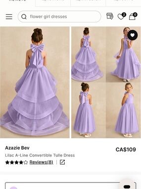 Azazie Lilac Convertible Tulle A-Line Dress